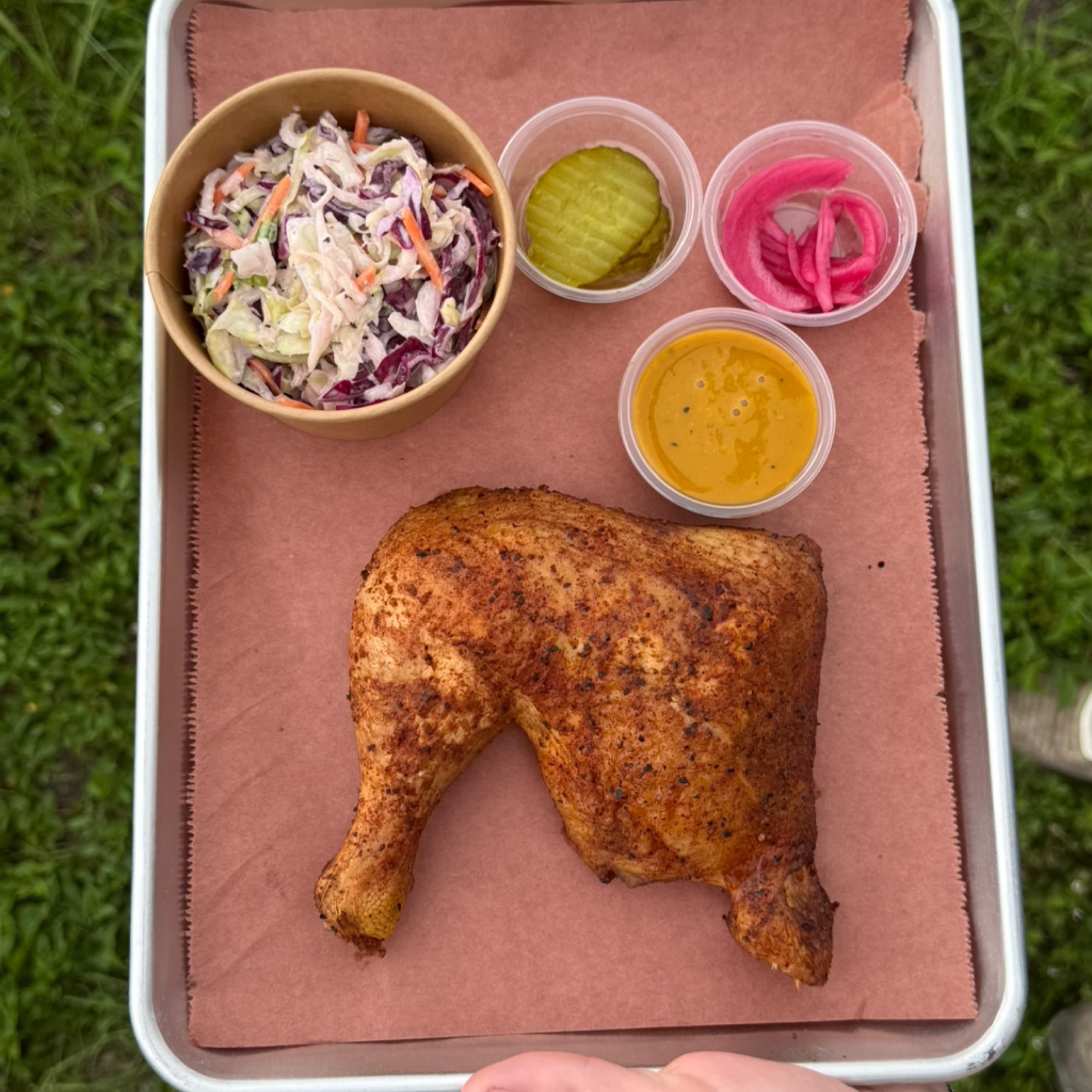 Smoked Chicken Quarter Plate